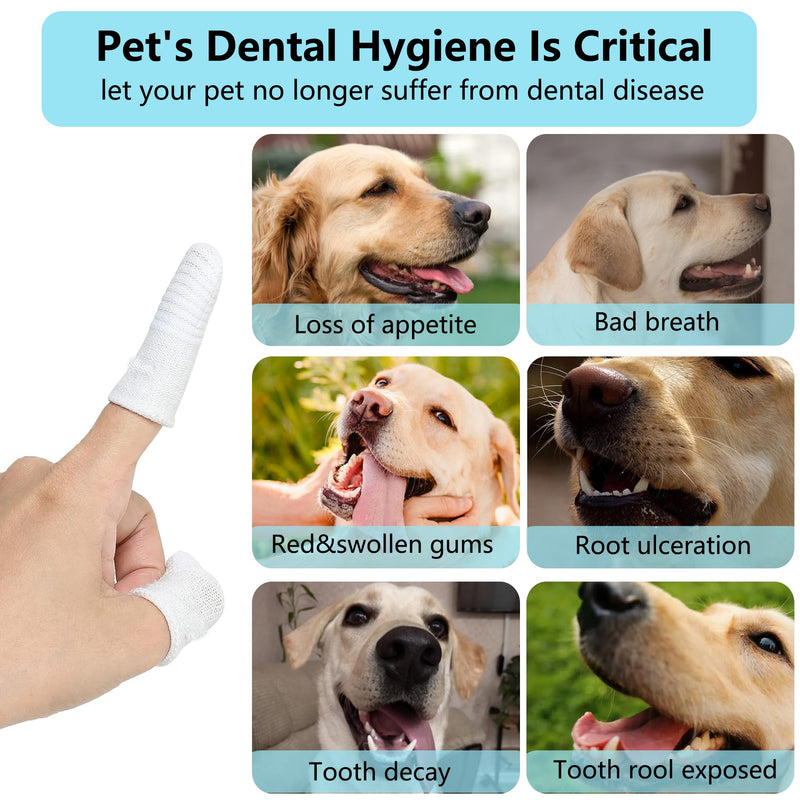 Pack of 16 Dog Toothbrushes Fingerling Reusable Toothbrush Dog Finger Cots Dog Dental Care Teeth Cleaning Pet Dog Anti-Plaque Finger Toothbrush for Dogs Cats Dental Care