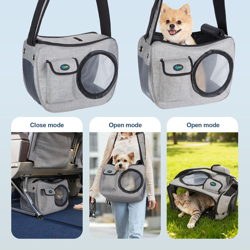 OWNPETS Pet Sling Carrier, Pet Airline Carrier Travel Bag, Fit 10~13lb Small Dogs, Comfortable, Adjustable, Perfect for Airline, Travelling, Daily Walk, Outdoor Activity and Weekend Adventure - PawsPlanet Australia