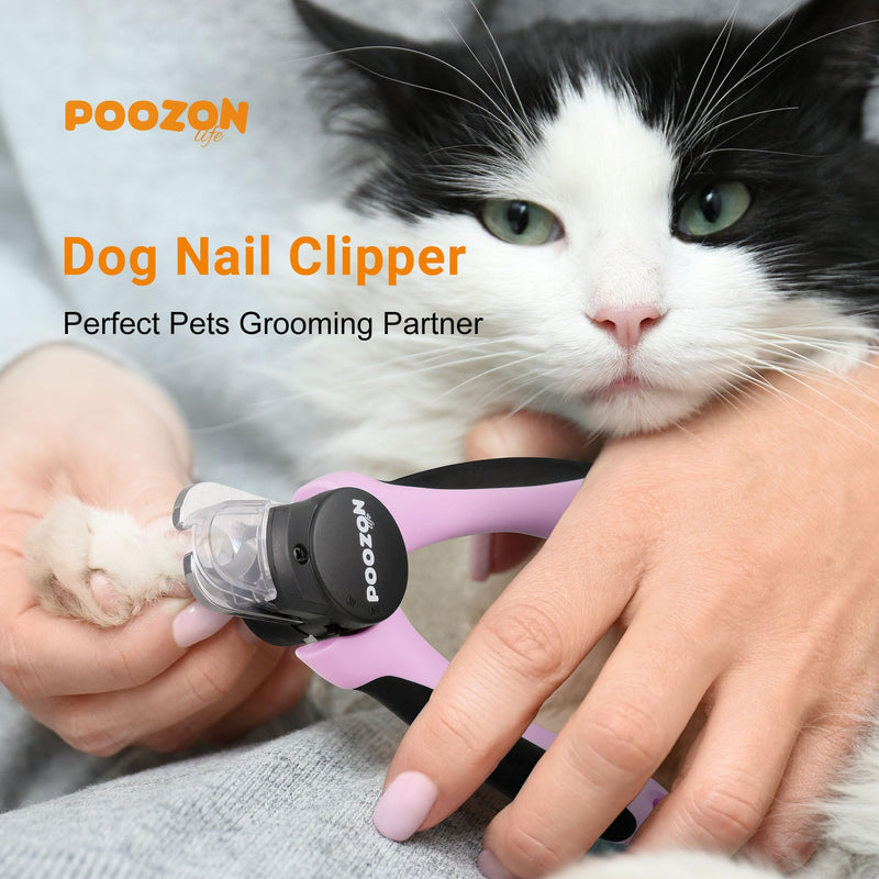 Dog Nail Clipper with Light, Illuminates Nail Clipper Kit or Bloodline for Safe, Easy Trimmers, Extra Sharp for Thick Nails, Quick Sensor, Avoid Over Cutting Toenail, for Cats & Dogs Pink - PawsPlanet Australia
