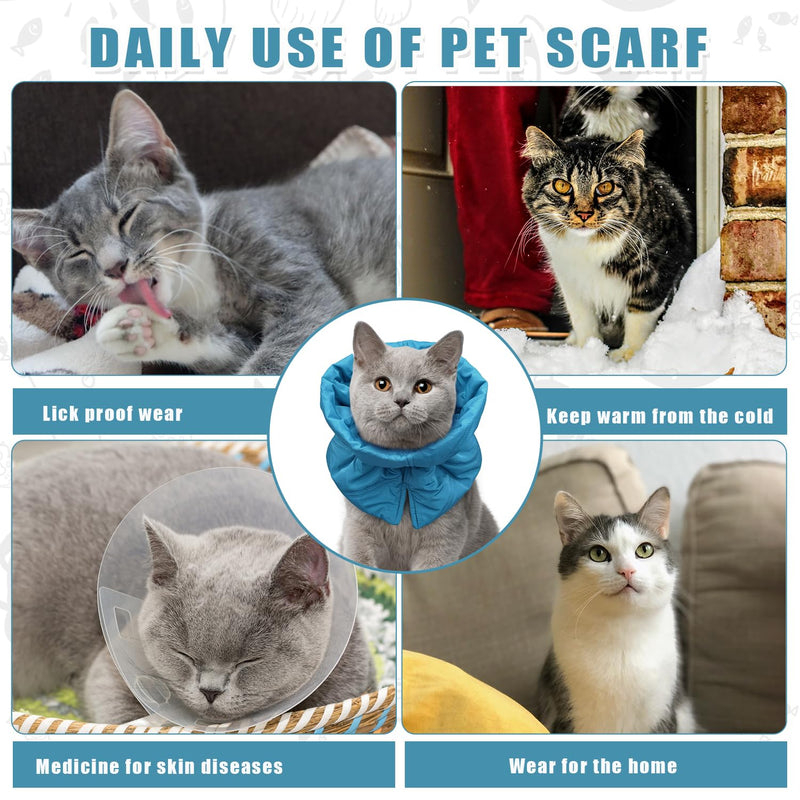 Cat Recovery Collar, Soft Adjustable Cat Cone Collar Breathable Cat Neck Protector Elizabethan Collar Lightweight Waterproof Kitten Cone Alternative for Puppies Pets, Stop Licking (S, Blue) - PawsPlanet Australia