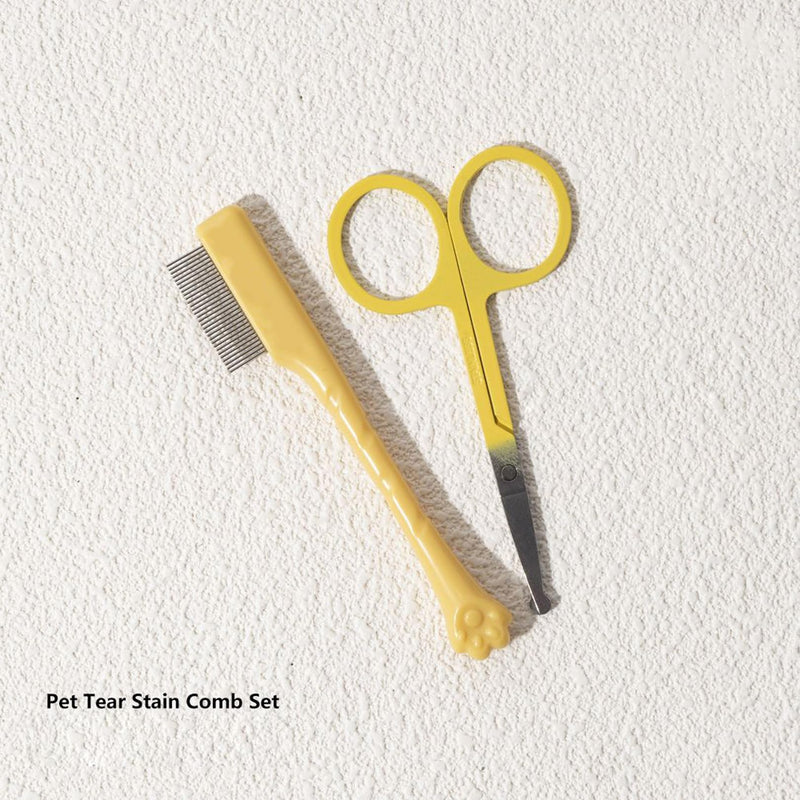 2Pcs Dog Grooming Scissors Kit,with Safety Round Tip Professional Shears&Small Comb,Doggy Hair Thinning Clippers,Lightweight Face Thinning Tools Accessories,for Cat Puppy Tear Stain Care Remover - PawsPlanet Australia