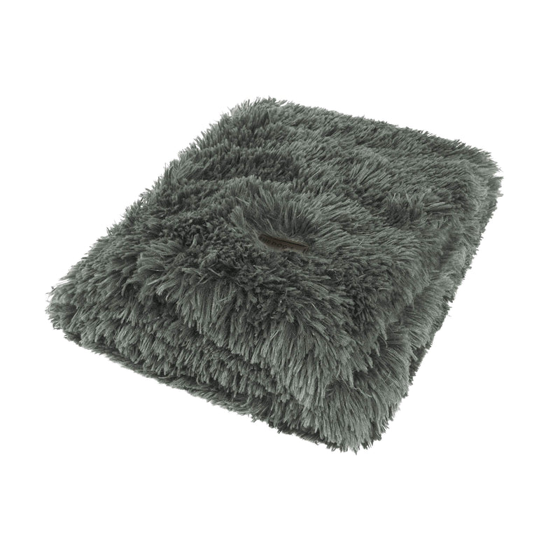 The Dog’s Blanket – Faux Fur Dog Blanket, Grey, Large, 28x42 Steel Grey Fur Large Blanket (28x42") - PawsPlanet Australia
