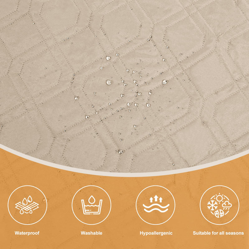 Pet Couch Cover, Waterproof Anti-slip Couch Covers for Dogs, Leak-proof Couchs Protector for Dogs, Double-sided Available Furniture Covers for Pets Dogs Cat Home Travel Car Picnic Use (Khaki, 52x82in) Khaki - PawsPlanet Australia