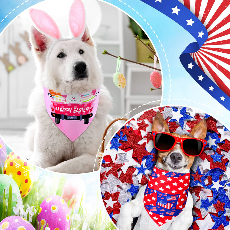Saintrygo 30 Pcs Dog Bandanas Bulk Sublimation Plain Bandanas Bulk for Christmas Birthday Doggy Heat Transfer Triangle Scarf Washable Adjustable for Small Medium Large Pets Dogs(L) - PawsPlanet Australia