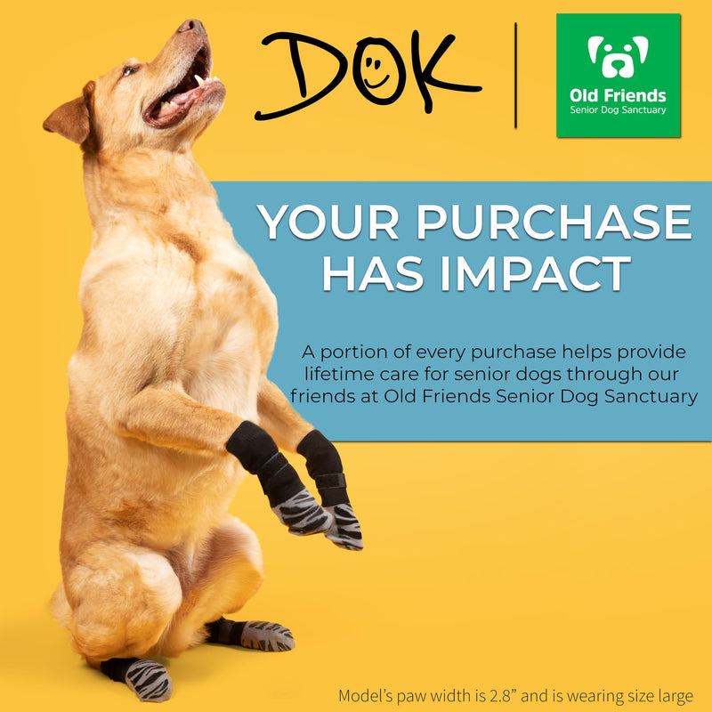 DOK TigerToes Premium Non-Slip Dog Socks for Hardwood Floors - Extra-Thick Grip That Works Even When Twisted - Prevents Licking, Slipping, and Great for Dog Paw Protection (Cool Caramel, Large) Cool Caramel - PawsPlanet Australia