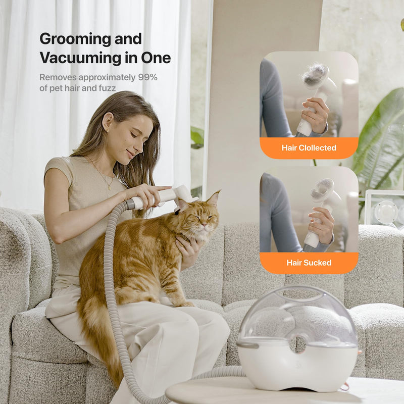 Neakasa S1 PRO 5 in 1 Dog Grooming Kits, 3L Capacity Pet Grooming Vacuum with Dog Clippers, Pet Grooming Tools for Shedding, Home Cleaning - PawsPlanet Australia