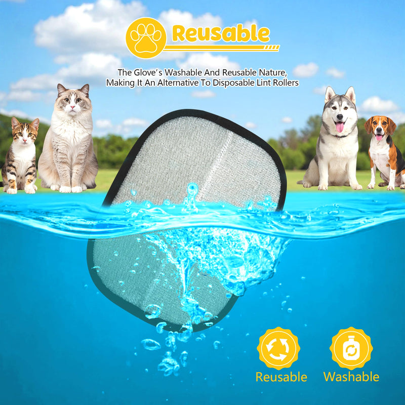 2025 Upgraded Pet Hair Remover Cat&Dog Grooming Tool Electrostatic Gloves Reusable Static-Powered Effortlessly Remove Fur from for laundry Clothes Furniture decor Car Seat Sofa Pet cooling mat bed (1) - PawsPlanet Australia