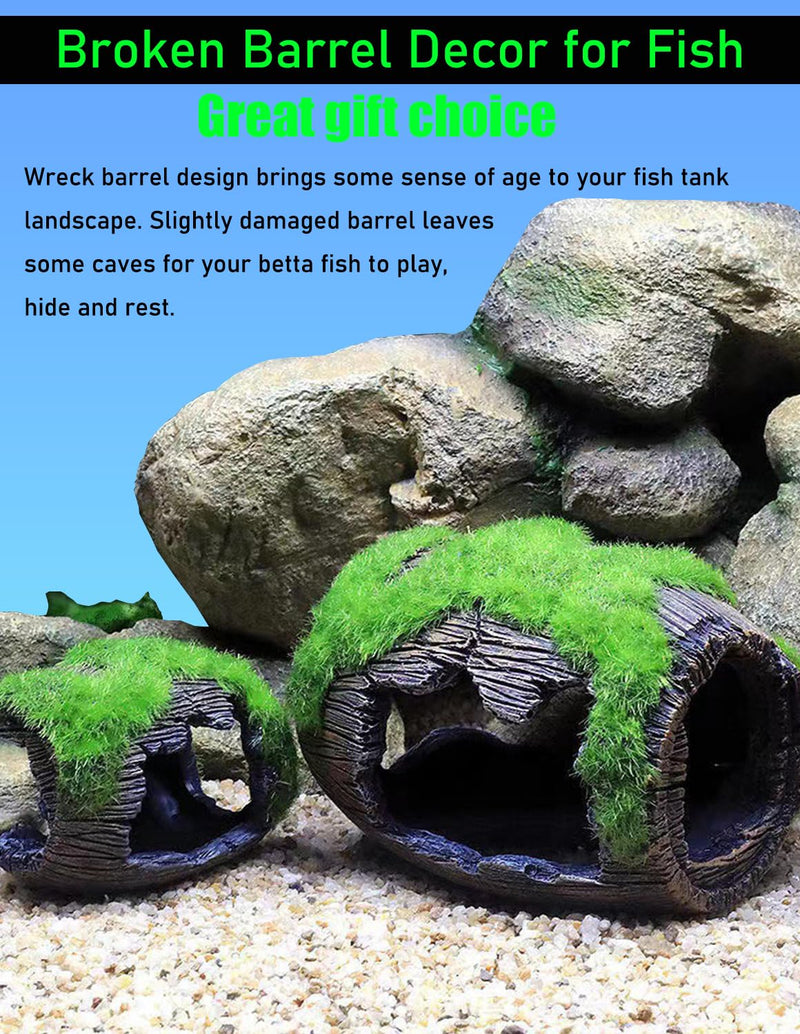 Betta Fish Tank Accessories Decorations, Resin Small Fish Cave Aquarium, Fish Cave Hide Tank Decorations (3.35 * 2.57 * 2.76 in) 3.35*2.57*2.76 in - PawsPlanet Australia