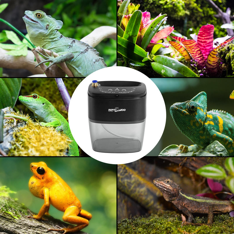 REPTI ZOO 800ml Reptile Mister Fogger Portable Mister for Reptile Tank Reptile Enclosure Misting System Terrarium Mister with 2PCS Nozzles for Reptiles/Amphibians - PawsPlanet Australia