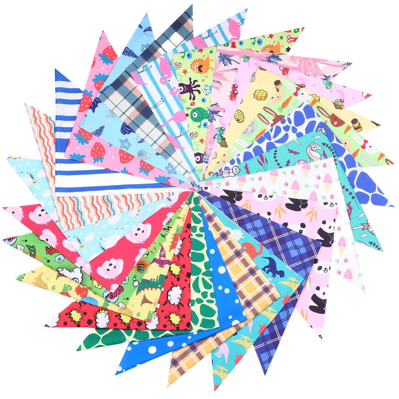Wesiti 100 Pcs Dog Bandanas Bulk Winter Pet Bandanas Colorful Triangle Scarf Scarf Bib Kerchief Set Adjustable Dog Bibs Washable Birthday Gift for Small Medium Large Dogs Accessories - PawsPlanet Australia