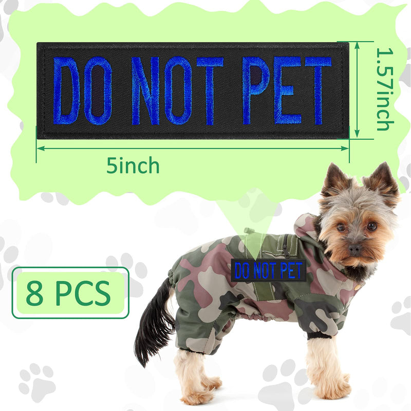 8 Pieces Service Dog Patches Colorful Dog Vest Harnesses Patches Do Not Pet Vest Patches Ask to Pet for Animal Tactical Harnesses Collars Leashes - PawsPlanet Australia