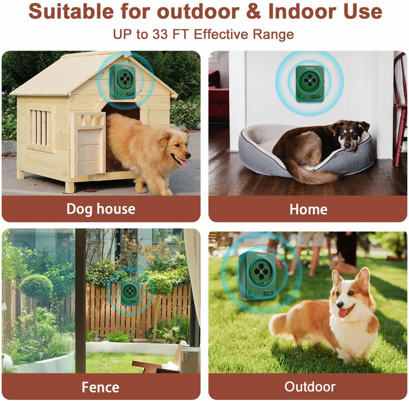 Ultrasonic Anti Barking Device, Effective Safe Humane Dog Bark Control for Small Medium Large Dogs, Rechargeable Waterproof Sonic Deterrent with 3 Sensitivity Levels for Home & Yard - PawsPlanet Australia