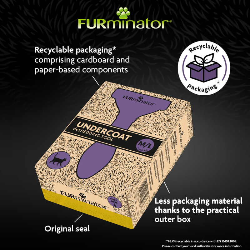 FURminator Undercoat deShedding Tool Cat M/L - Short hair - PawsPlanet Australia
