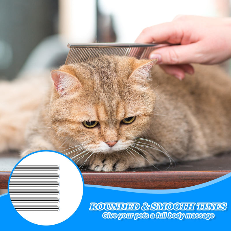3 PCS Metal Dog Comb, 3 Size Stainless Steel Comb for Dog Grooming, Flea Combs for Cats Dogs, Flea Removal Tool for Long, Short, Curly Hair - PawsPlanet Australia