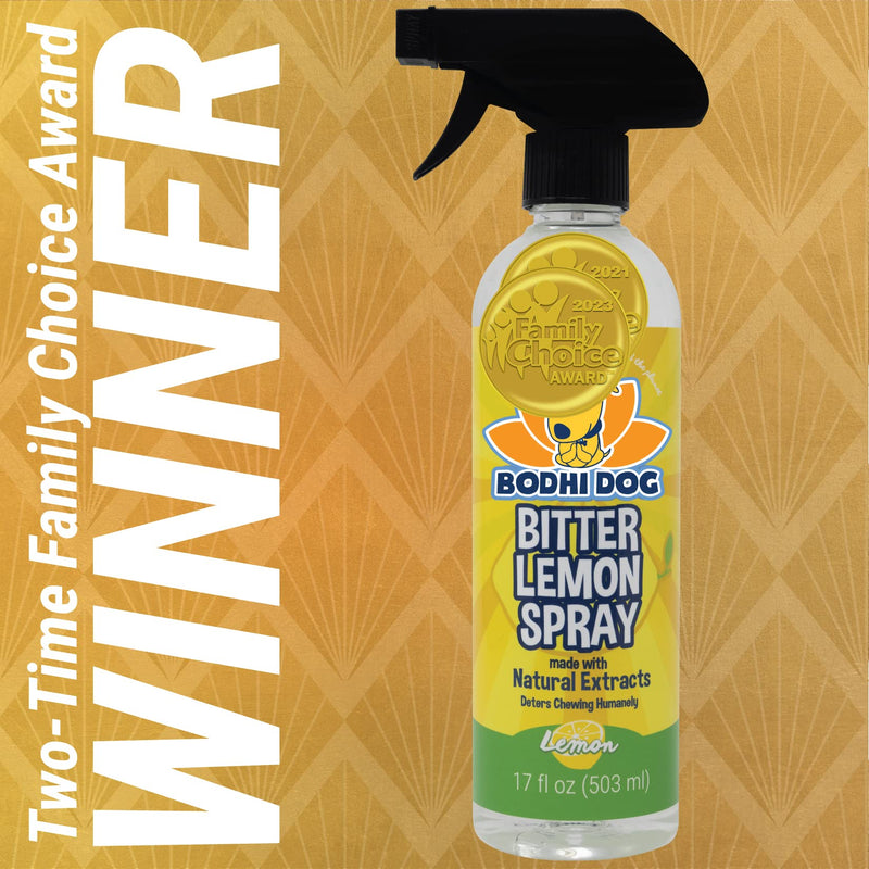 Bodhi Dog Bitter Lemon Spray - Anti-Chew Spray for Dogs, Cats, Puppies, & Kittens - Training Aid for Chewing - Safe & Non Toxic - Ideal for Pet Behavioral Training - Made in USA (17 Fl Oz) 17oz - PawsPlanet Australia
