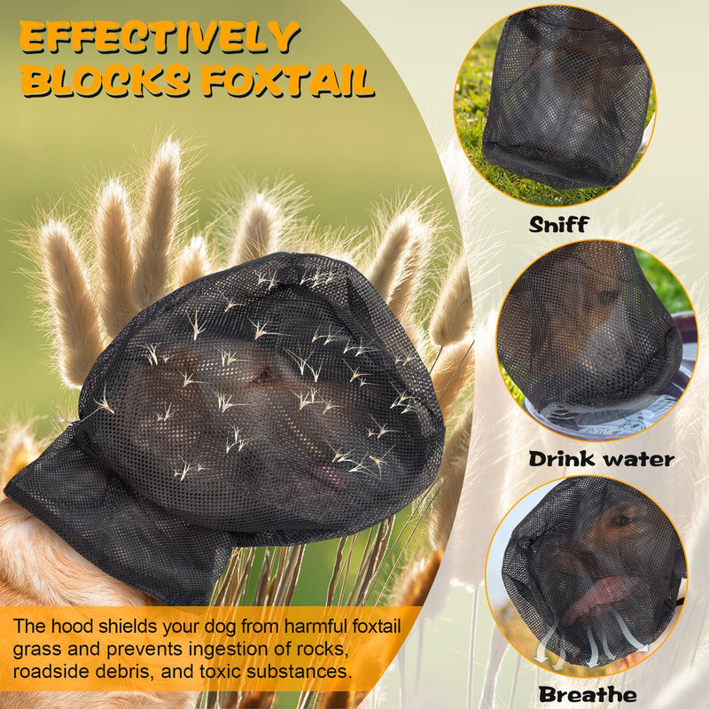 Foxtail Mask for Dogs (S), Field Net Guard Dog Foxtail Protection Hood for Dogs Prevent Foxtails Thorns Rocks Insects, Dog Face Guard for Hiking, Outdoor Adventures S - PawsPlanet Australia