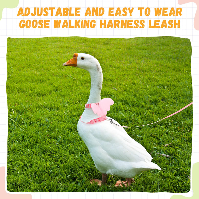 SATINIOR 3 Pack Harness and Leash for Pet Ducks, Real Duck Collar and Leash Soft and Adjustable Harness Training Traction Rope Collar for Young Adult Pet Goose Chicken Hen(Pink Green Yellow,Adult) Pink Green Yellow - PawsPlanet Australia