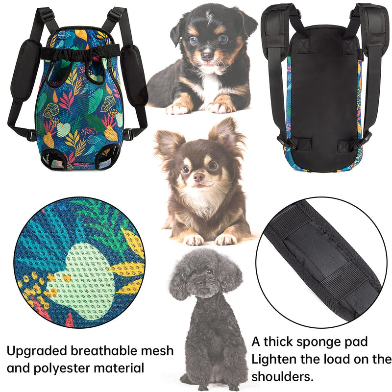 Pet Dog Carrier Backpack Legs Out Adjustable Pet Front Cat Backpack Carrier Travel Bag for Traveling Hiking Camping for Small Medium Dogs Cats Puppies Large Rain forest - PawsPlanet Australia
