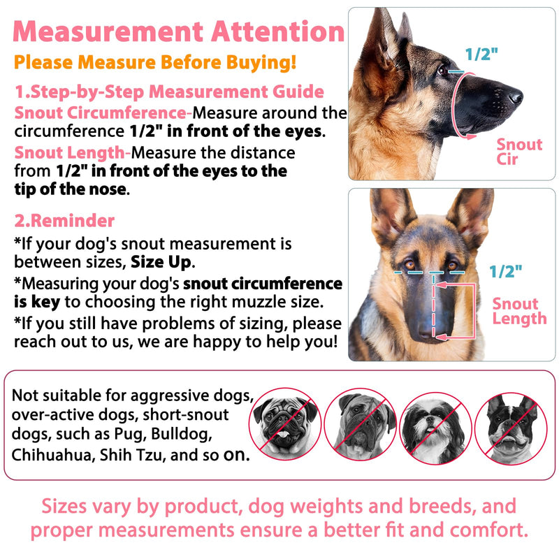LUCKYPAW Dog Muzzle, Mesh Muzzle for Large Medium Small Dogs, Soft Mouth Guard for Biting Chewing, Breathable Mouth Guard with Adjustable Strap for Training(Black, XL(Snout:11"-12.25")) Black XL(Snout:11"-12.25")
