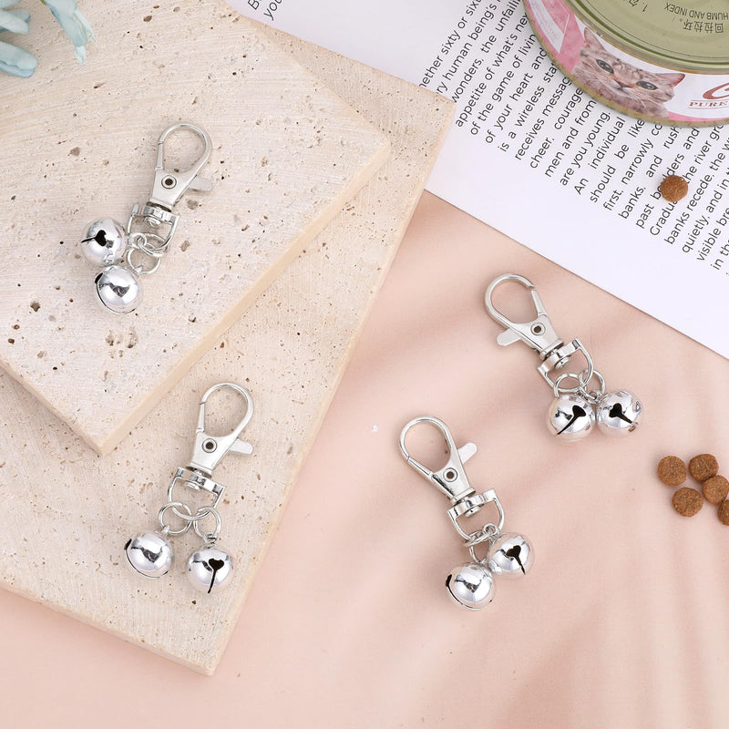 4 Pcs Mini Dog Collar Bells, Cat Bell, Silver Pet Pendant Accessories for Training, Loud Charms for Dogs and Cats - PawsPlanet Australia