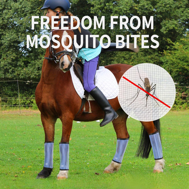4sets Horse Leg Protective Cover Horse Leg Mosquito Protective Cover Equestrian Products Wholesale Horse Foot Protective Cover Blue green