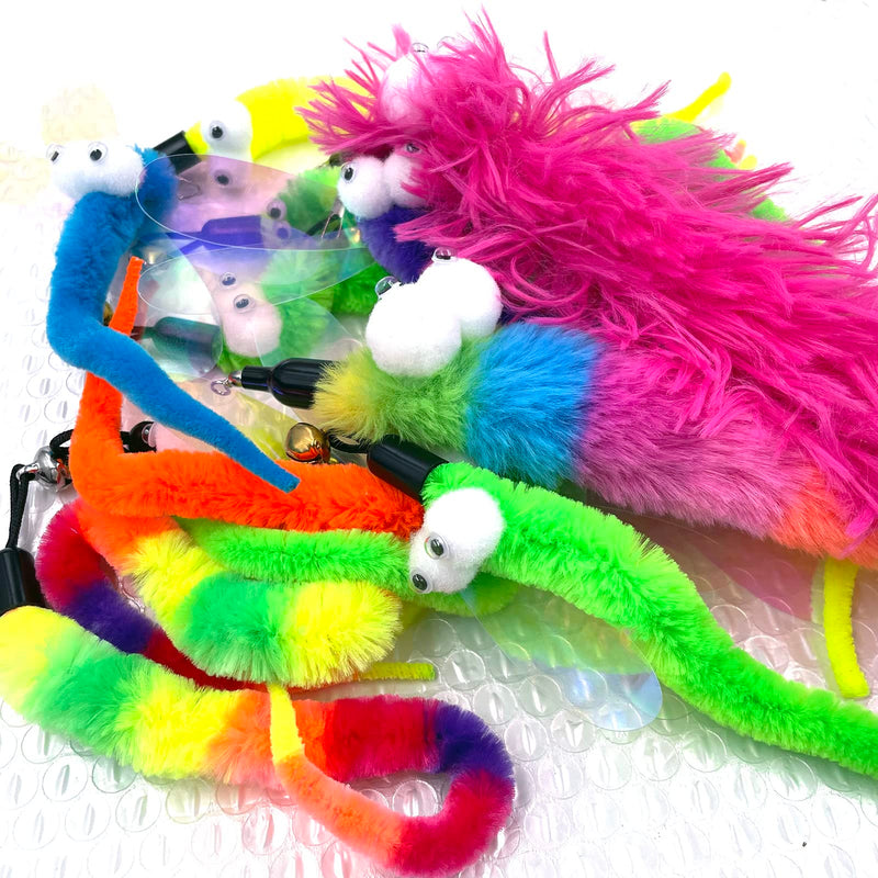 Cat Worm Toy Refills Cats Teaser Toys Cat Wand Refill Wand Replacement Cat Wand Attachments Cat Fishing Pole Toy Refill 16Pcs Cat Worms Refill,Cat Wand Toy Assorted Teaser Refills - PawsPlanet Australia