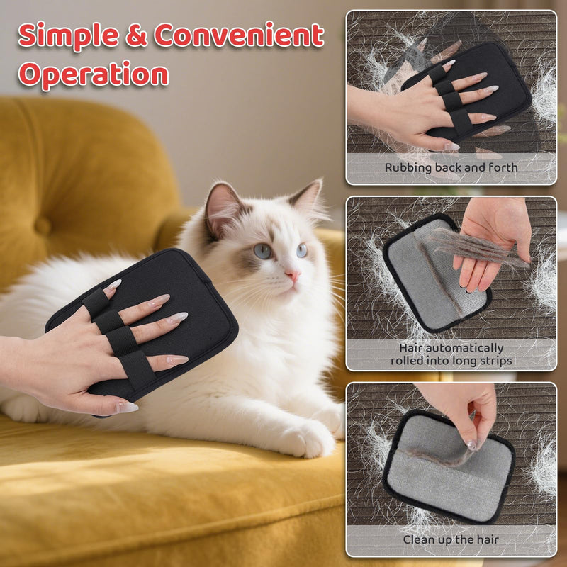 Upgraded Five-Finger Static Electricity pet Hair Removal Glove, Reusable pet Hair Remover – Easily Remove Cat Hair and Dog Hair from Clothes, Sofas, Carpets, andCar Seats (1pcs 1 - PawsPlanet Australia