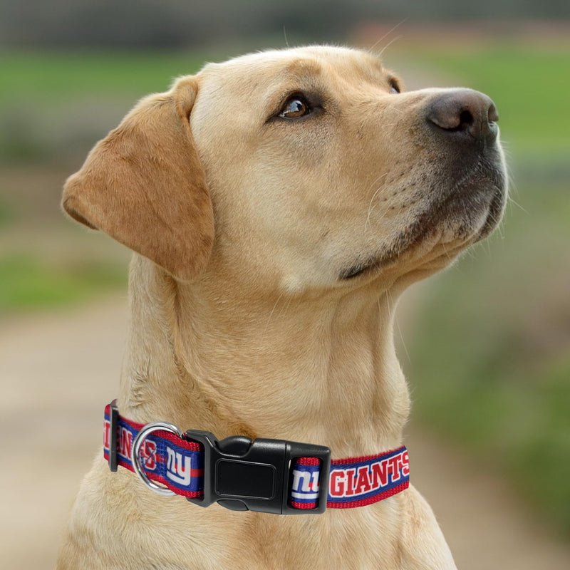 Pets First NFL New York Giants Licensed PET COLLAR, Medium - Heavy-Duty, Strong, and Durable Dog Collar. Available in 31 Football Teams and 4 Sizes - PawsPlanet Australia