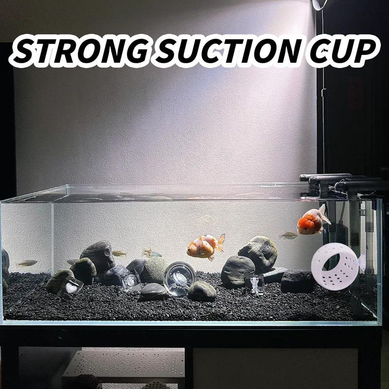 Saim Betta Fish Tunnel Toys, Fish Lounge Aquarium Betta Fish Hideout with Suction Cup Betta Fish Cave Aquarium Decor for Small Fish Shrimp Betta Guppies Hiding Resting - White