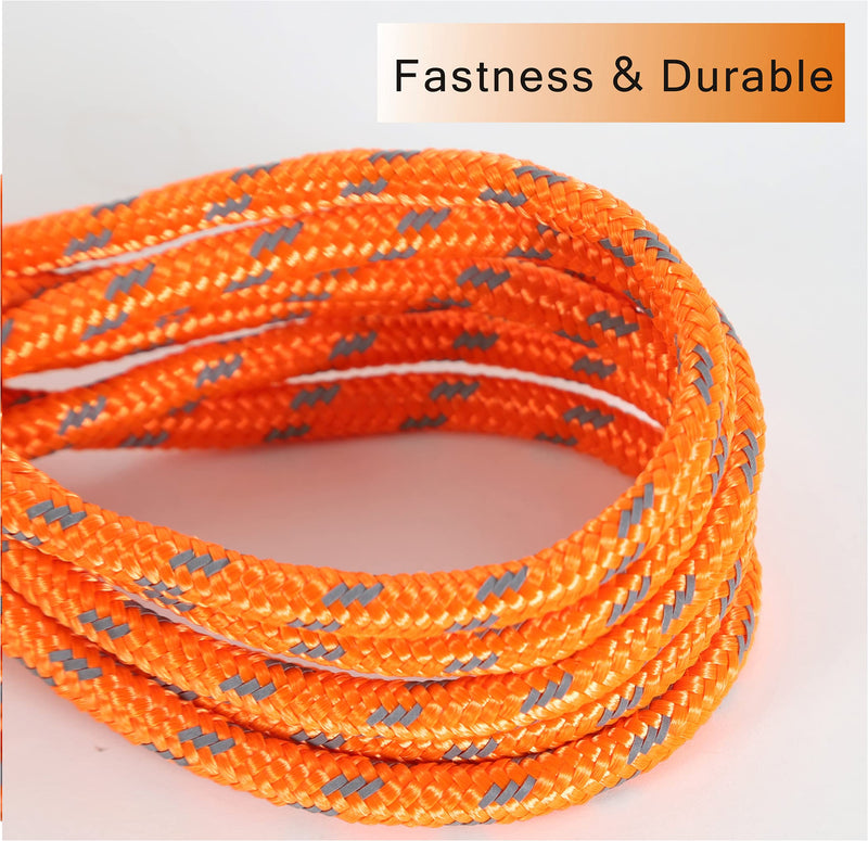 Reflective Cat Leash -50FT Cat Cable Out Escape Proof Walking Leads Yard Long Durable Safe Personalized Extender Leash Traning Play Outdoor for Puppies/Kittens/Rabbits/Small Animals 50FT Orange - PawsPlanet Australia