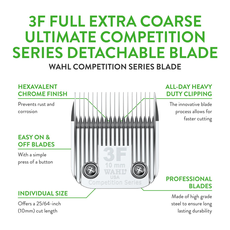 Wahl Professional Animal Competition Series Detachable Blade - 25/64-Inch Cut Length, 3F Full Extra Coarse (2376-100)