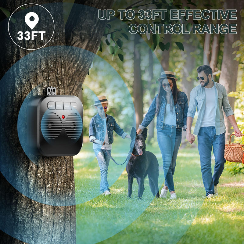 Anti Barking Device for Dogs, Safe Effective Dog Bark Deterrent Device, Rechargeable Ultrasonic Bark Box with 3 Adjustable Modes, Bark Control Device Stop Dog Barking Indoor Outdoor Use (Black) Black