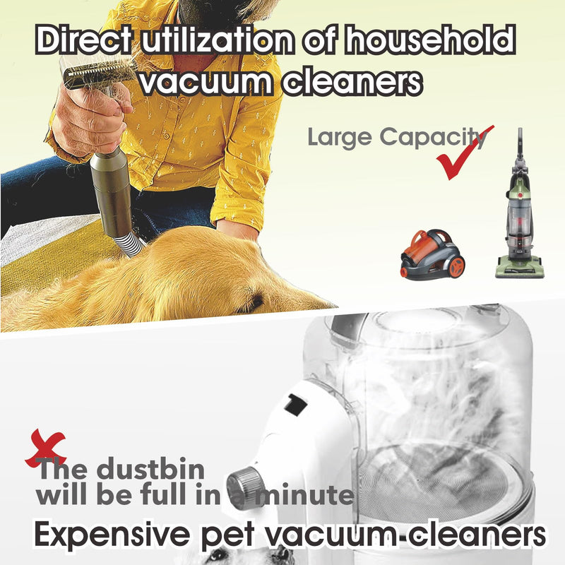 Pet Vacuum Grooming Brush Hair Comb Shedding Deshedding Attachment Tool for Dogs and Cats - PawsPlanet Australia