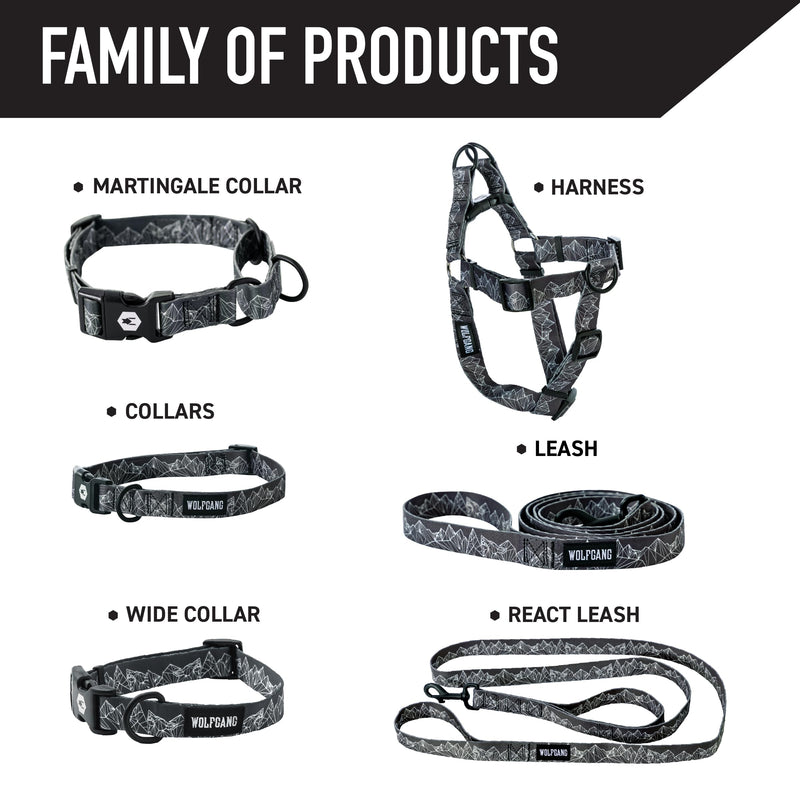 Wolfgang Heavy Duty Dog Leash, Pull-Tested to Over 800 lbs for Walking & Training, WolfMountain Print, Large - PawsPlanet Australia