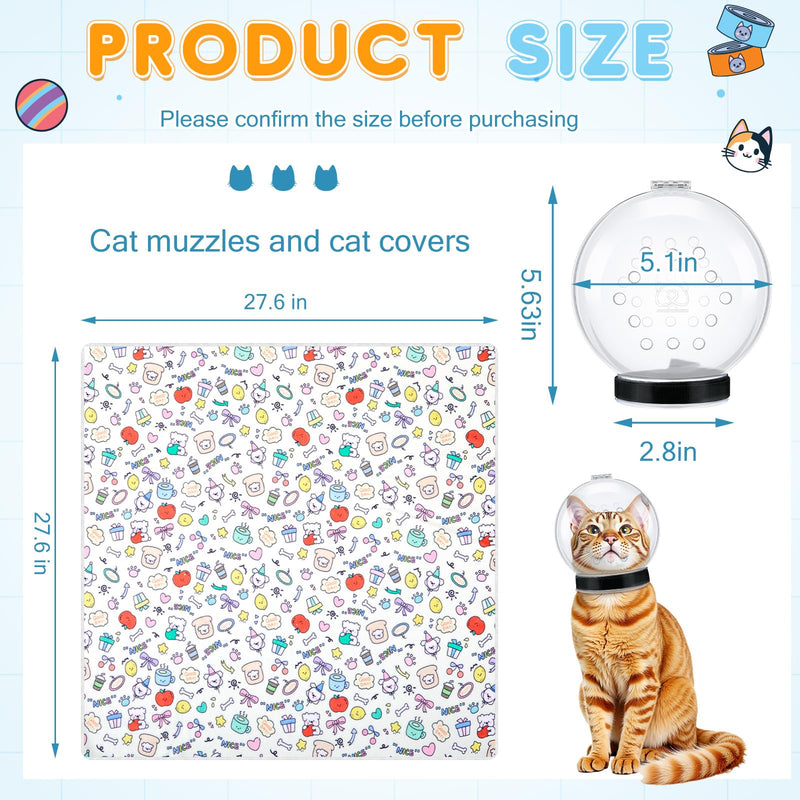 Chunful Cat Wrap for Cutting Nails and Cat Muzzle for Grooming, M Size Adjustable Mask 27.6" Anti-Escape Calming Swaddle Cloth for Bathing Shaving Nail Trimming Anti-Scratch Pet Tools(Animal) Animal - PawsPlanet Australia