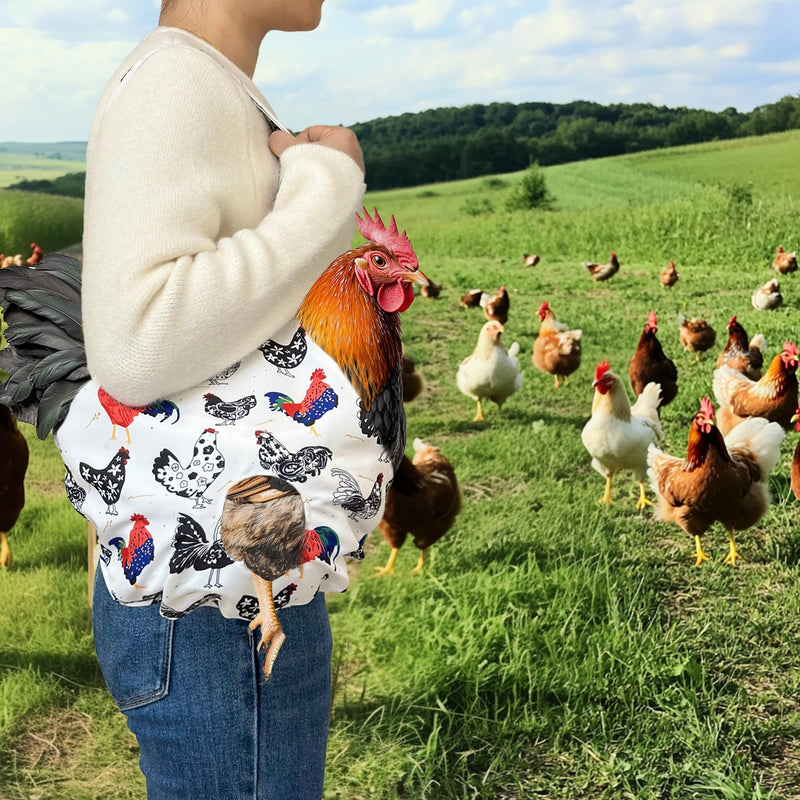 2 Pack Chicken Holder Bag – Chicken Carrier Sling with Handle, Catching Hand Bag for Hen Rooster Poultry Transport, Chicken Medic Bag for Traveling, Hiking, Driving (White+Pink(2Pcs)) White+Pink(2Pcs) - PawsPlanet Australia