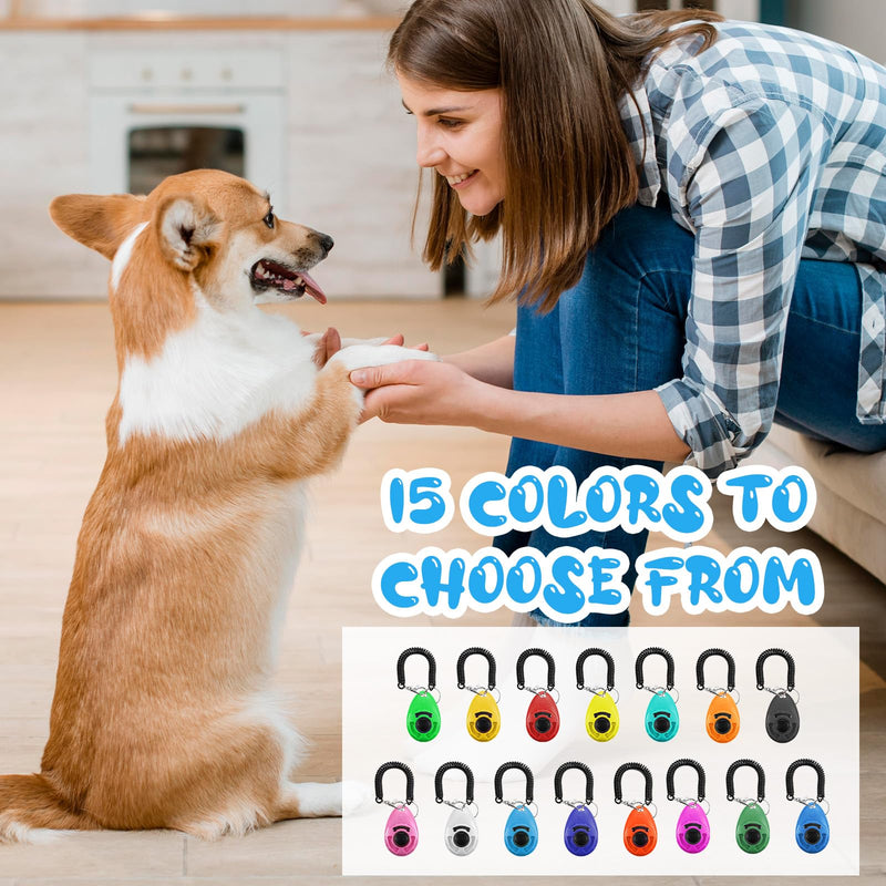30 Pcs Dog Training Clicker, Pet Behavioral Training Clickers with Wrist Strap Bird Clicker Cat Clickers Puppy Trainings Supplies for Dogs Cats Horses Birds Behavioral Train Accessories - PawsPlanet Australia