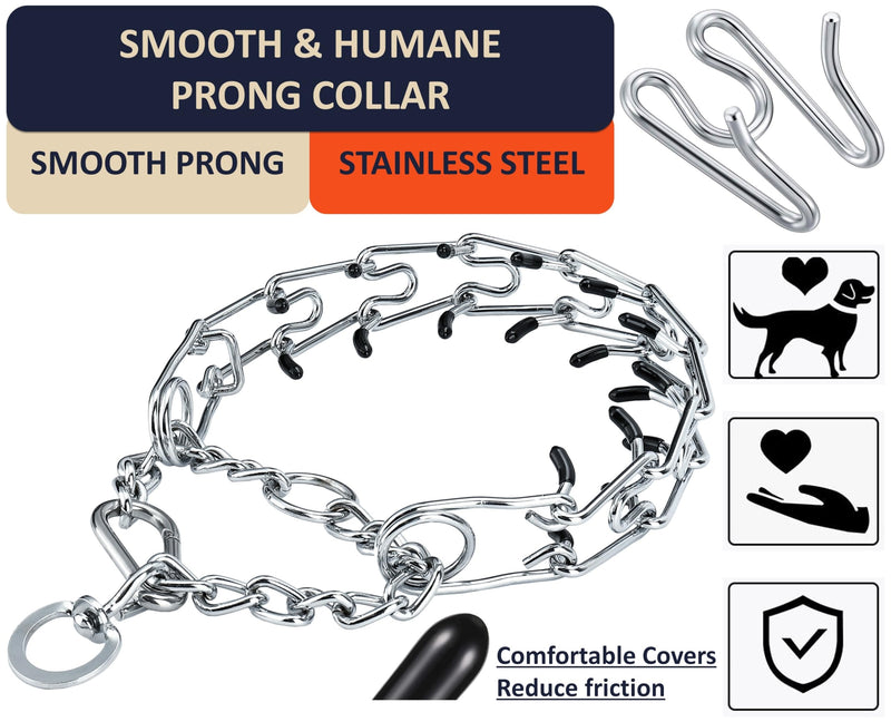 Dog Pinch Collar, Adjustable Quick Release Choke Training Collar, Stainless Steel Prong Collar for Large Medium Small Dogs XL, 14.5-21 Inches