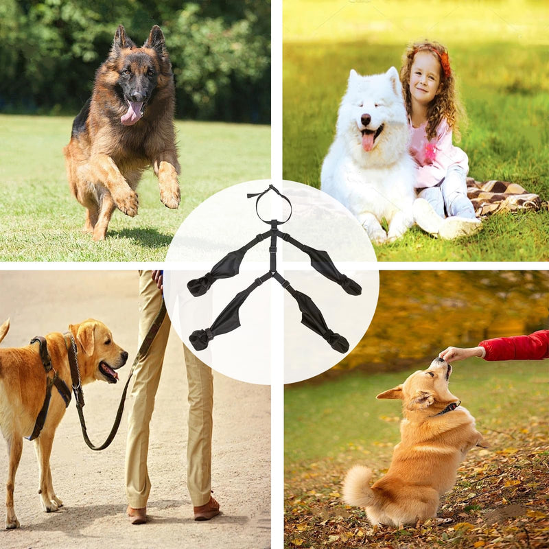 Suspender Boots for Dogs, Dog Paw Boot Waterproof Dog Boots Anti-Slip Dog Shoes, Dog Paw Protector for Small Medium Dogs, Dirty-Proof Dog Booties with Auxiliary Strap for Snow Day Outdoor Walking (S) S - PawsPlanet Australia