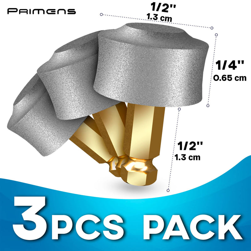 Primens Professional Dog Nail Grinder Replacement Head (Pack of 3 Bits) - Diamond Replaceable Tip for Pet Claw Grooming, Spare Grinding Wheel for Large, Medium & Small Dogs - PawsPlanet Australia