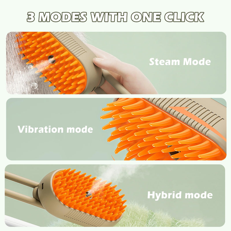 Cat Steam Brush for Shedding, 2025 Upgrade 4 in 1 Steam Pet Groomer Brush for Cleaning, Shedding, Grooming, Massage, Multifunctional Hair Removal Comb for Pet White - PawsPlanet Australia