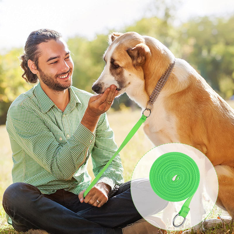 18 Pieces Slip Leads Dog Leash Pet Rope with O-Ring 6 Feet for Medium Large Dogs Grooming Shelter Rescues Walking Training Black, Pink, Green, Red, Blue, Purple - PawsPlanet Australia