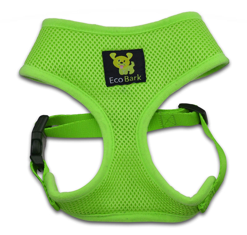 EcoBark Dog Harness - Eco-Friendly Max Comfort Harnesses - Luxurious Soft Mesh Halter - Over The Head Harness Vest- No Pull and No Choke for Puppy, Toy Breeds & Small Dogs (Small, Green) 2. Small-6 to 9 lbs - Neck Up to 9.8 in - PawsPlanet Australia