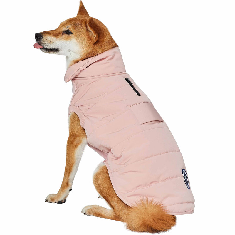 Blueberry Pet Cozy & Comfy Windproof Waterproof Quilted Fall Winter Dog Puffer Jacket in Pink, Back Length 12", Size 10", Warm Coat for Small Dogs Size 10 (Pack of 1) - PawsPlanet Australia