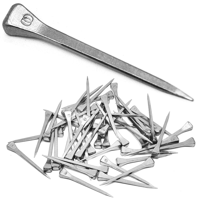 Surf turtle E6 Horseshoe Nails 50 Pcs 2.1 Inches Low Carbon Steel Horse Hoof Nails Horse Training Supplies Tool for Securing Firmly E6-2.1 Inch