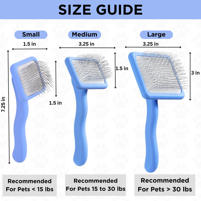 We Love Doodles Dog Slicker Brush for Grooming Pet Hair - Best Brushes for Poodle & Golden Doodle - Long-Haired Grooming Tool Small Non-Curved