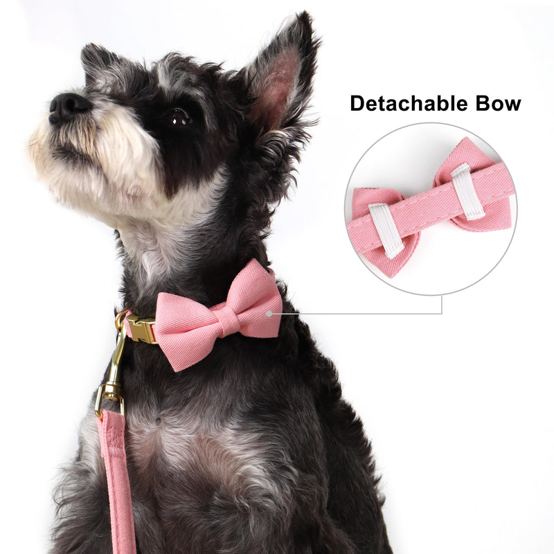 Beirui Adorable Small Dog Harness Collar Leash Set,Cute Puppy Harness with 3 Bows for XS Dogs,Yorkie,Adjustable Step-in Vest for Walking,Parties&Holiday Outfits(Pink,XS) XS: Fit 4-8lbs Pink - PawsPlanet Australia