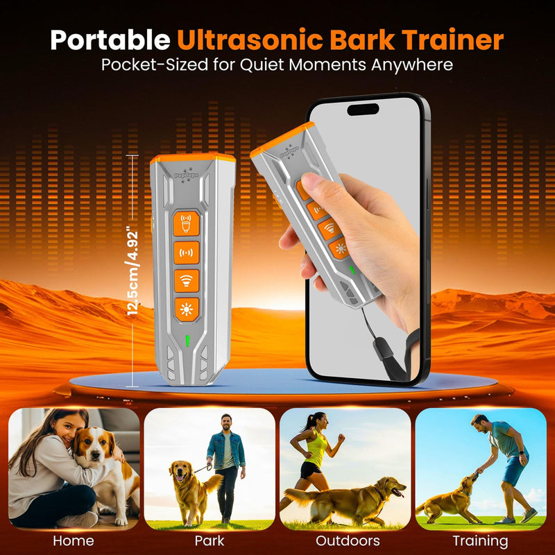Dog Bark Deterrent Device with Dog Training Clicker – Ultrasonic Anti Barking Device for Dogs, Portable Dog Bark Stopper for Training & Behavior Control, Safe for Own or Neighbor’s Dog - PawsPlanet Australia