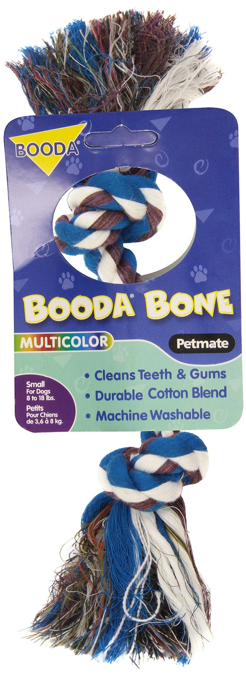 Petmate Booda Two Knot Rope Bone, Multicolored, Small - PawsPlanet Australia