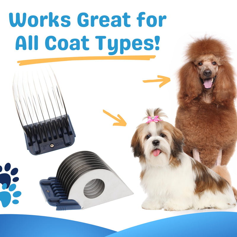 50MM or 2" Animal Clipper Guard Attachment (Not Compatible with 5-in-1 Blade) for A5 Series Clippers |Stainless Steel Blade for Professional Dog Groomers| Snap-On/Off Guard Combs for Dog Grooming - PawsPlanet Australia